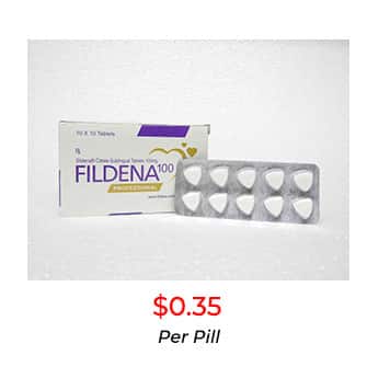 Fildena Professional 100mg sublingual tablets containing Sildenafil Citrate for erectile dysfunction treatment.