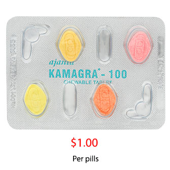 Kamagra Chewable Flavoured 100mg tablets in assorted flavors for erectile dysfunction treatment.