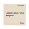 Duprost 0.5mg tablets and packaging, containing Dutasteride for hair loss treatment and benign prostatic hyperplasia management.