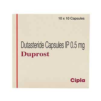 Duprost 0.5mg tablets and packaging, containing Dutasteride for hair loss treatment and benign prostatic hyperplasia management.