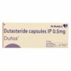Dutas 0.5mg tablets and packaging, containing Dutasteride for effective treatment of hair loss and benign prostatic hyperplasia.